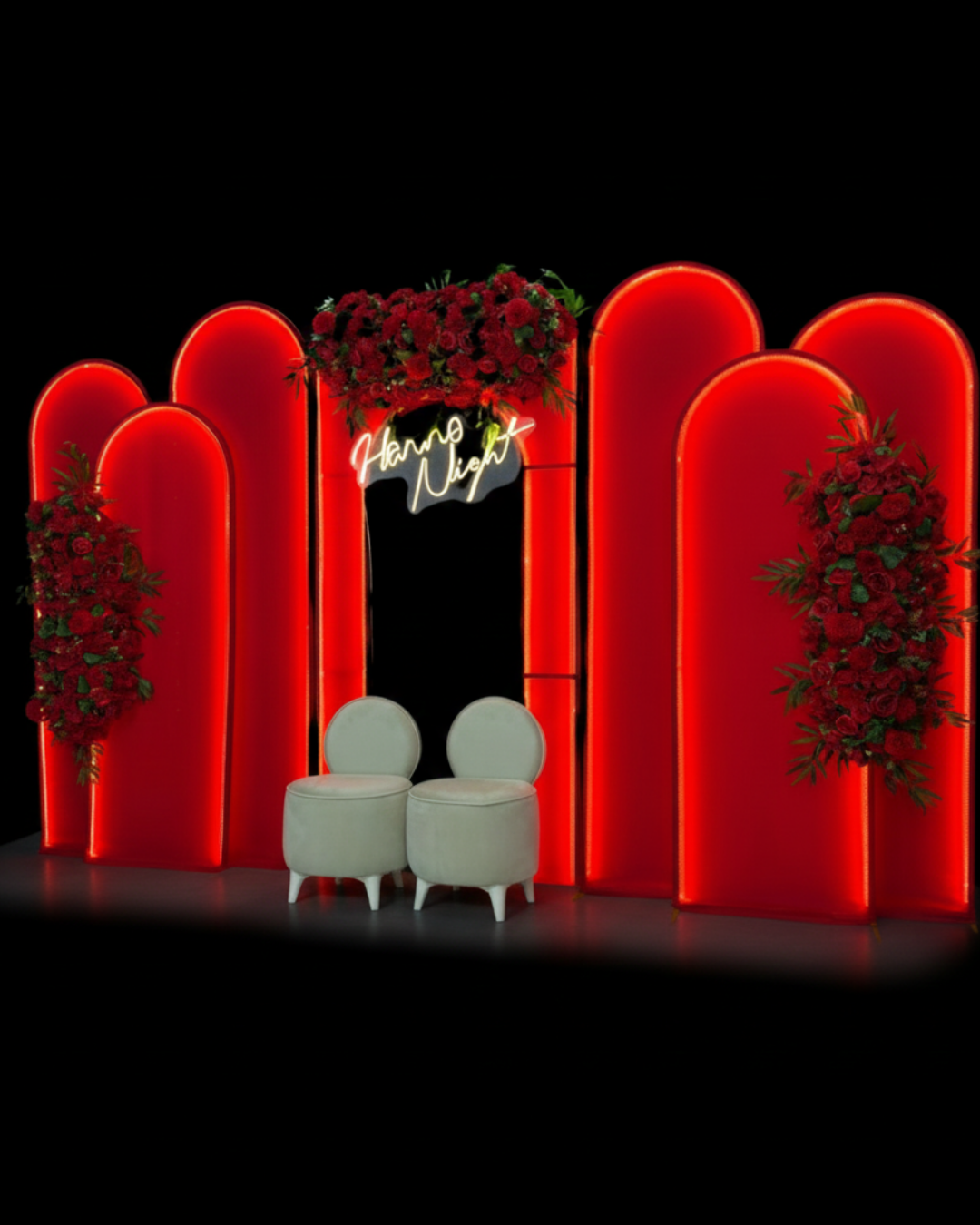 Renk temalı organizasyon dekorasyonu