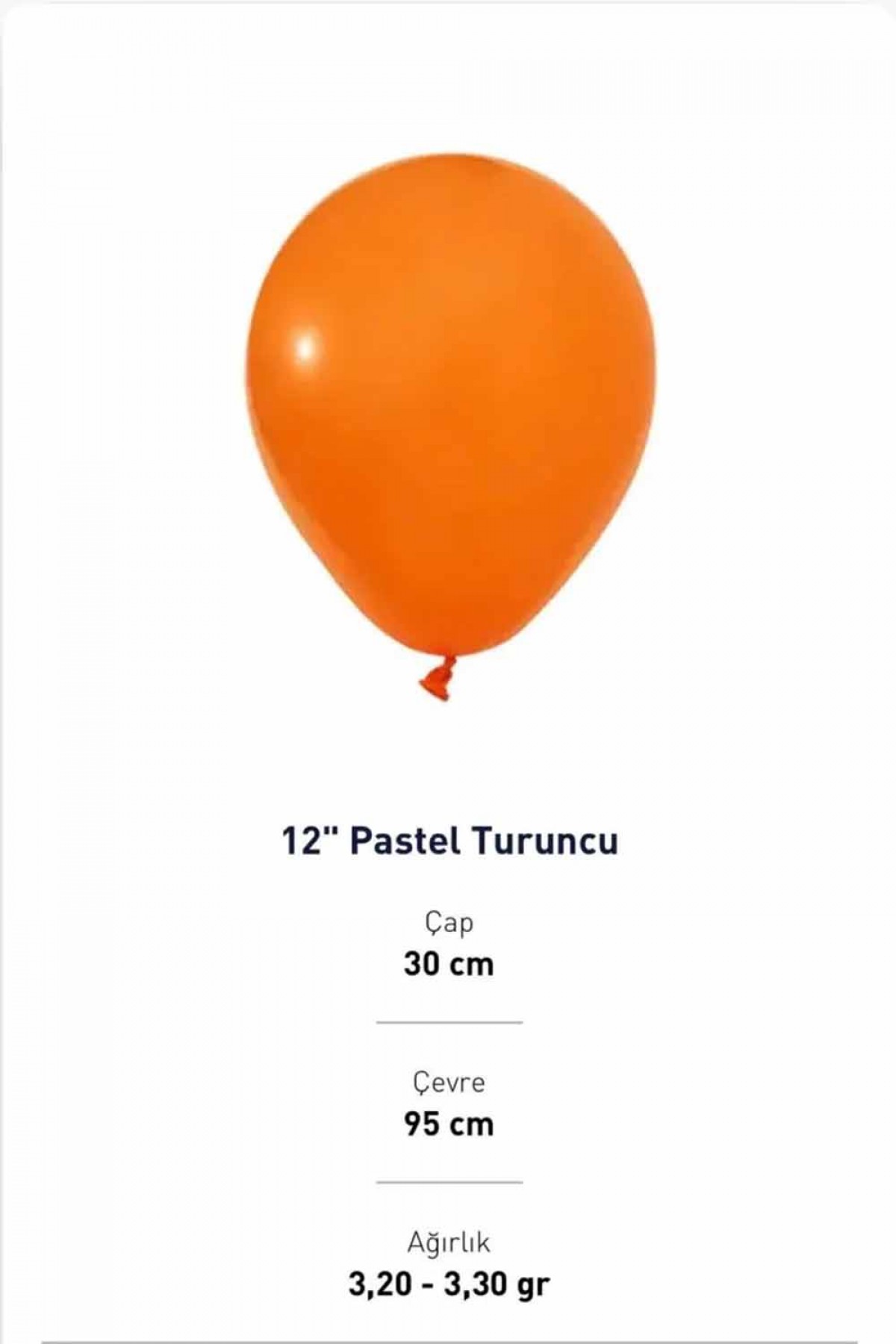 12” Pastel Turuncu Balon Evi 100’lü