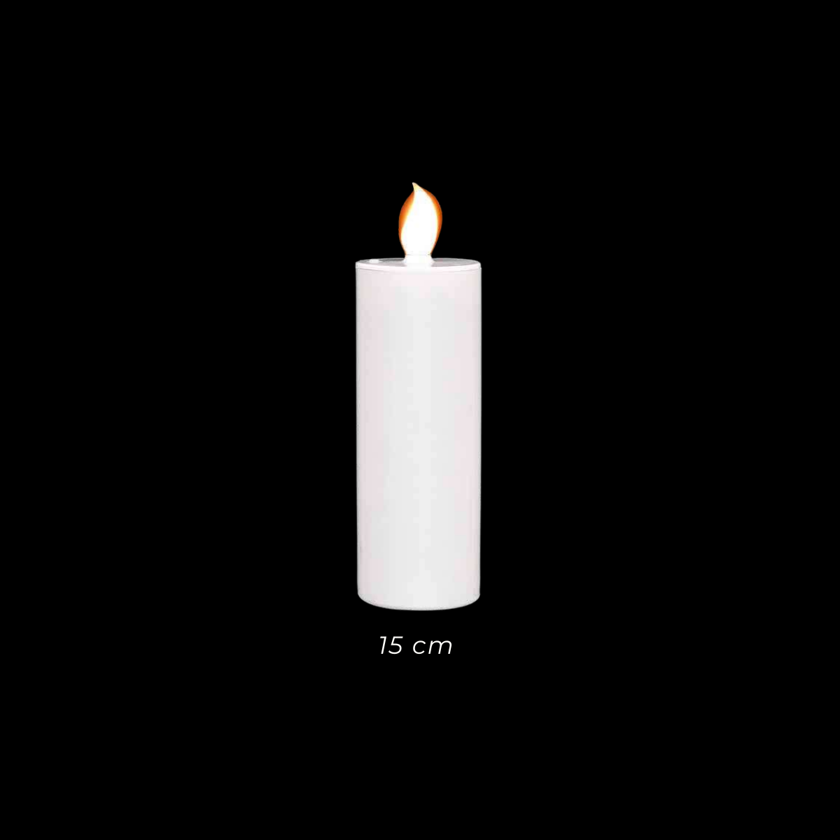 15 Cm Kütük Led Mum  Uzaktan Kumandal