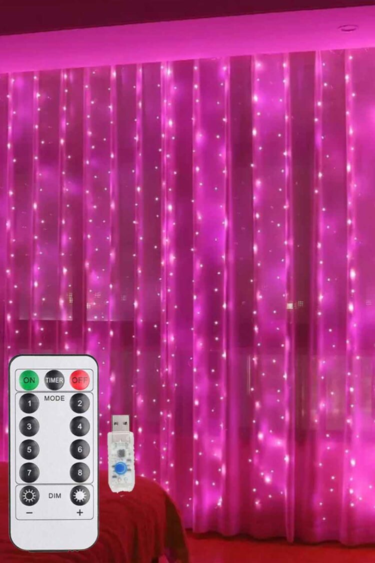 3x3 Pembe Peri Perde Led Usb Kumandalı 3x3 Pembe Peri Perde Led Usb Kumandalı