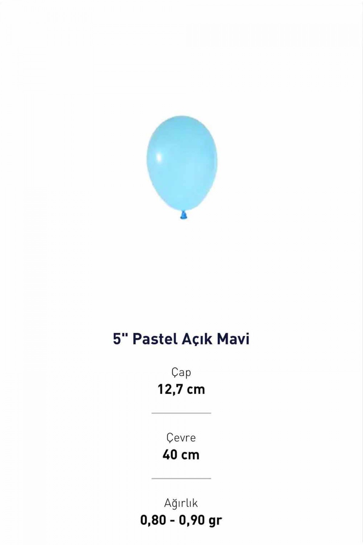 5” Açık Mavi Pastel balon Evi 100’lü 5” Açık Mavi Pastel balon Evi 100’lü