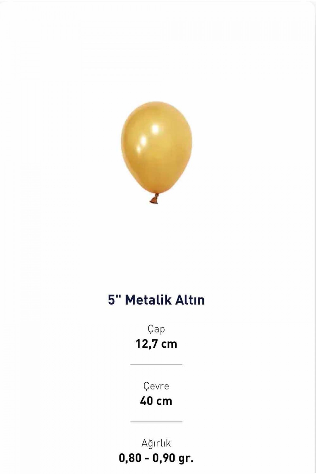 5” Metalik Gold Balon Evi 100’lü 5” Metalik Gold Balon Evi 100’lü