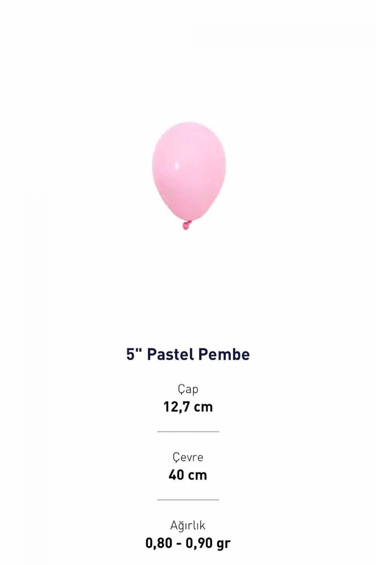 5” Pembe  Pastel balon Evi 100’lü