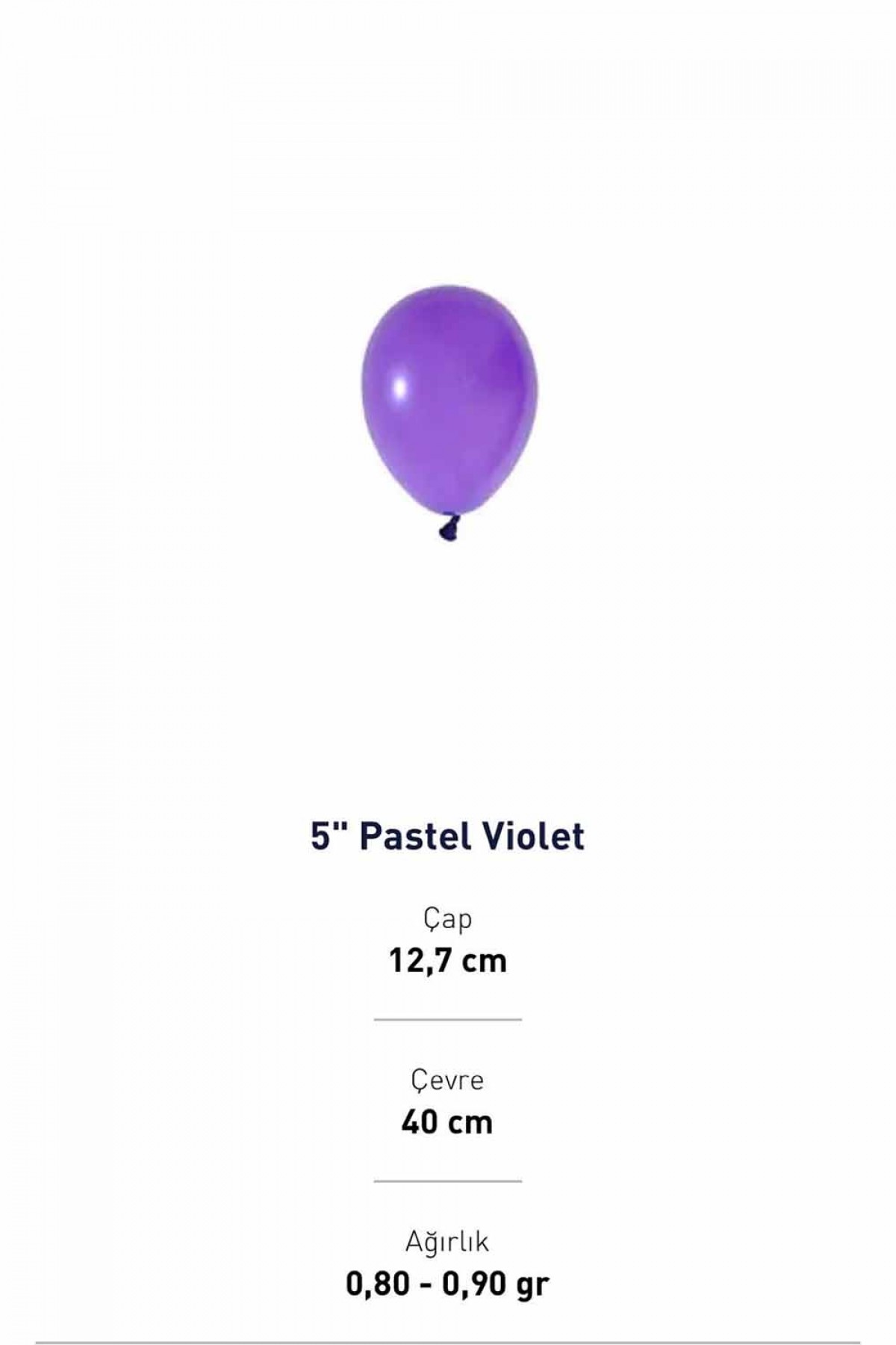 5” Violet Pastel balon Evi 100’lü