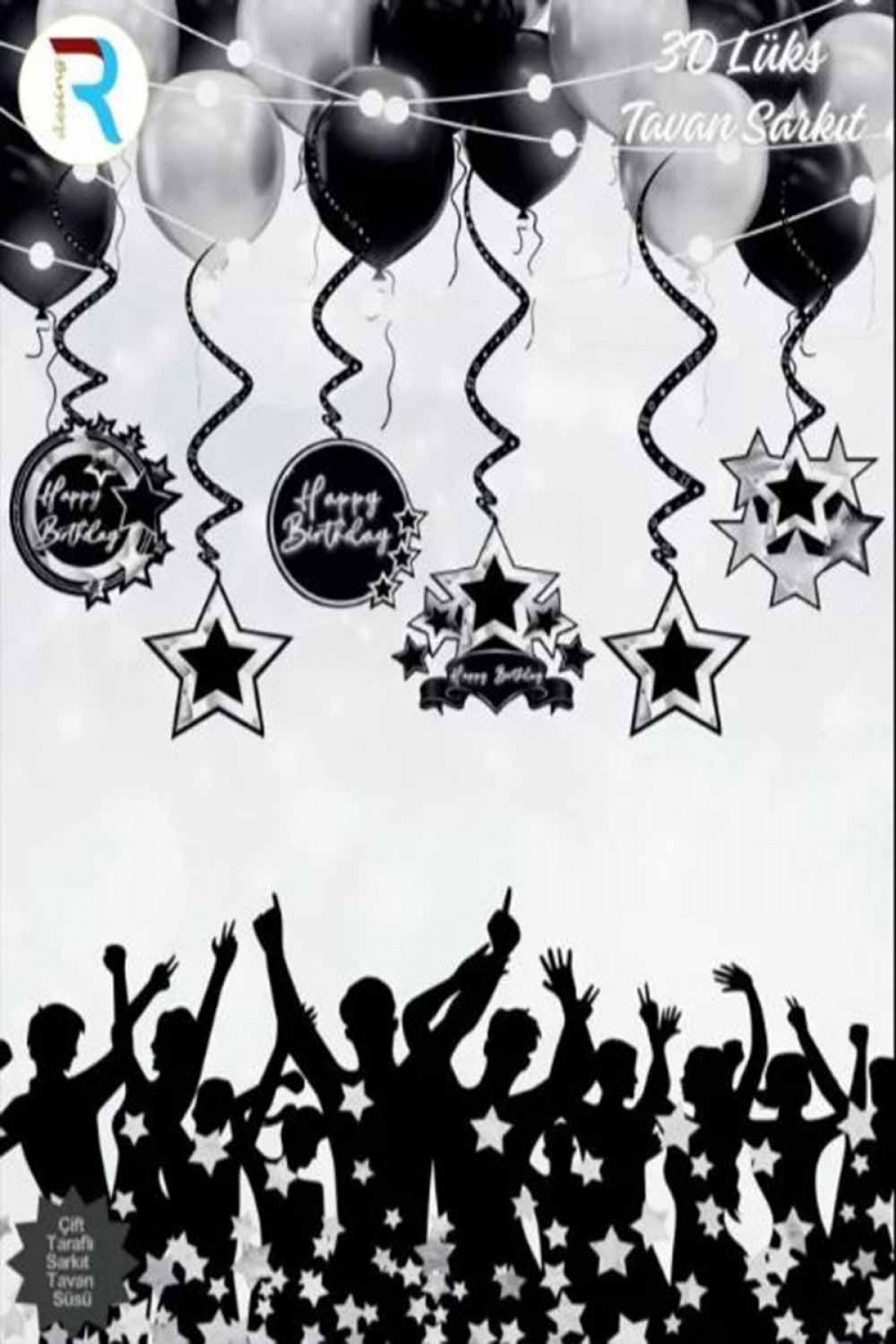 6’lı Lüks Tavan Süsü Black