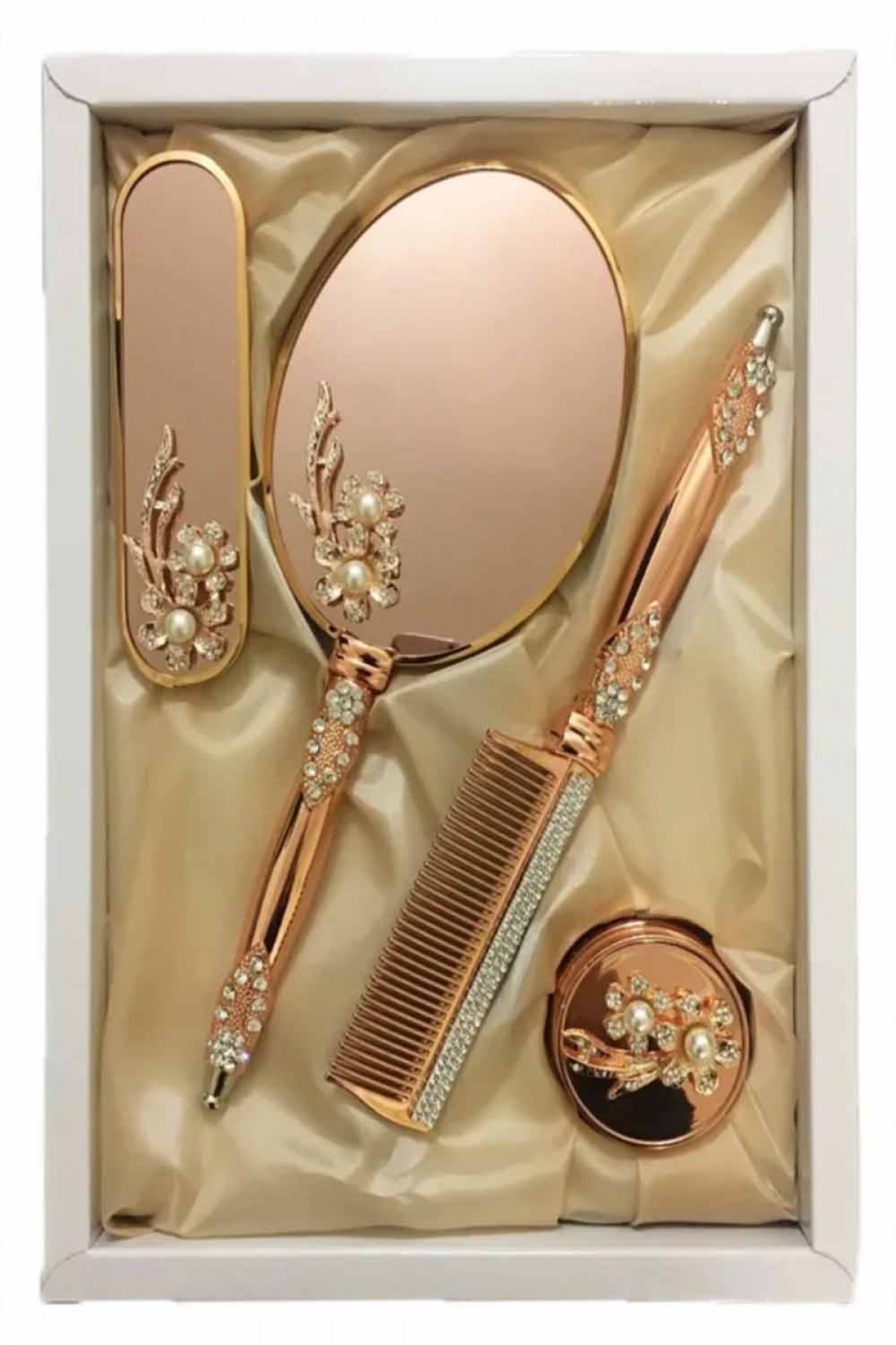 Ayna Tarak Lüks İnci Kurdela Takım