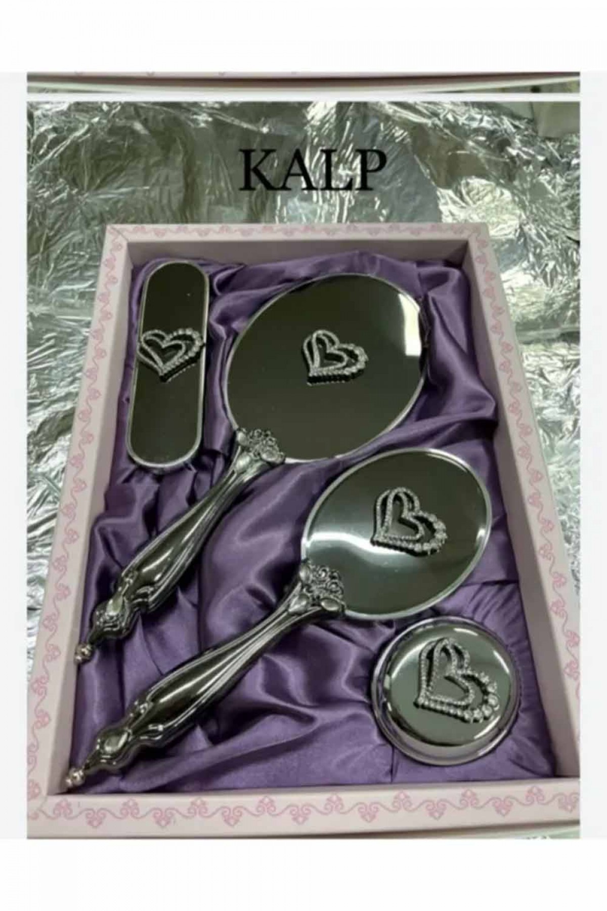 Ayna Tarak Lüks Kalp Modeli Takım Ayna Tarak Lüks Kalp Modeli Takım