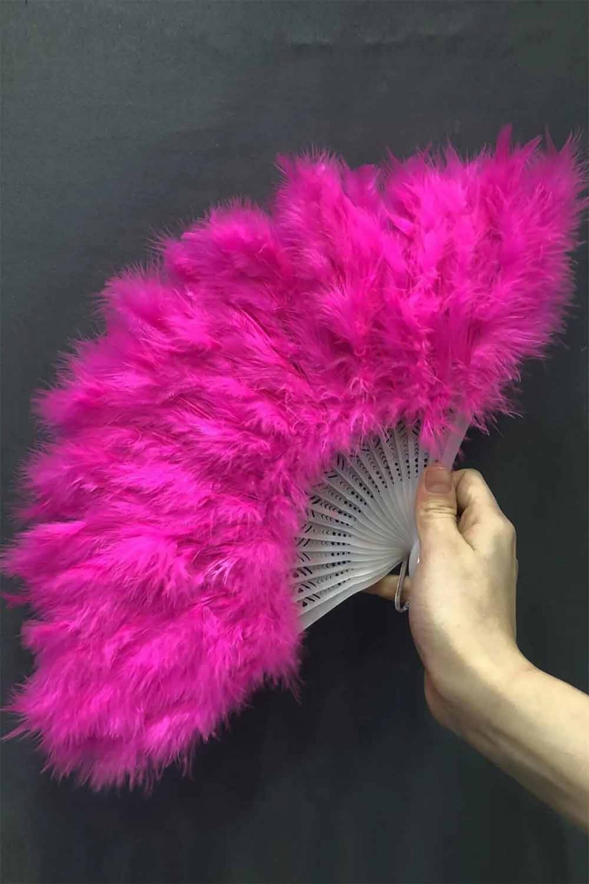 Fuşya Yelpaze Tüylü 35 Cm