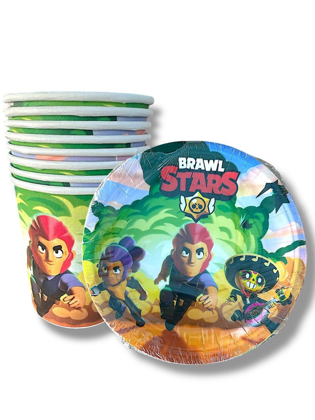 Brawl Stars Karekterli Tabak Bardak 8’li Brawl Stars Karekterli Tabak Bardak 8’li