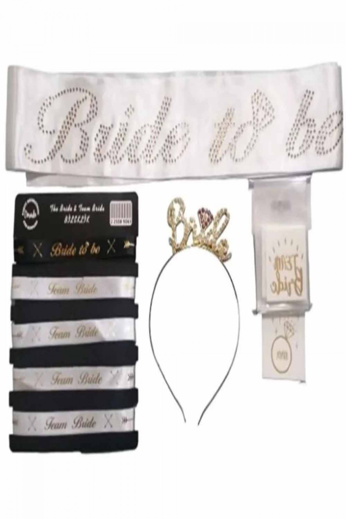 Bride Taşlı Set 4’lü Gold Gümüş