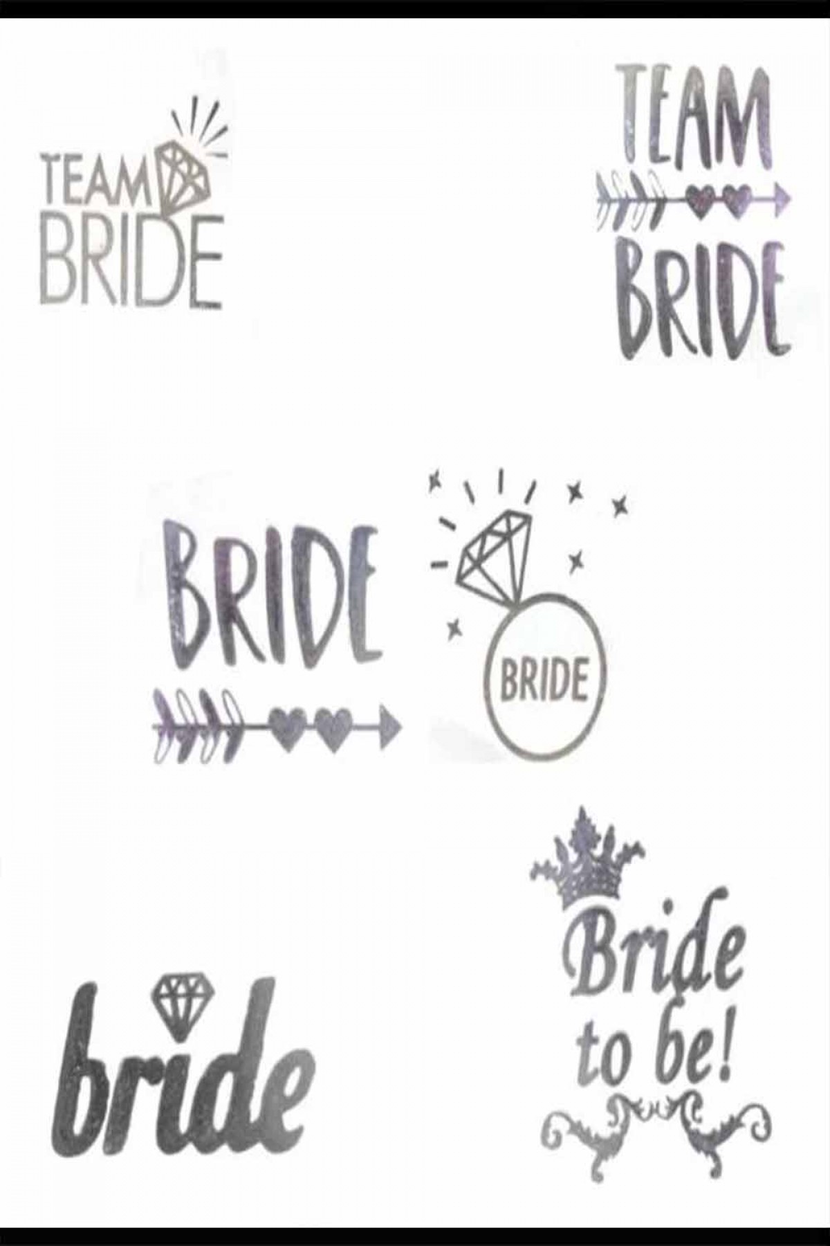 Bride To Be Bekarlığa Veda Dövme Gold Gümüş 10 Adet