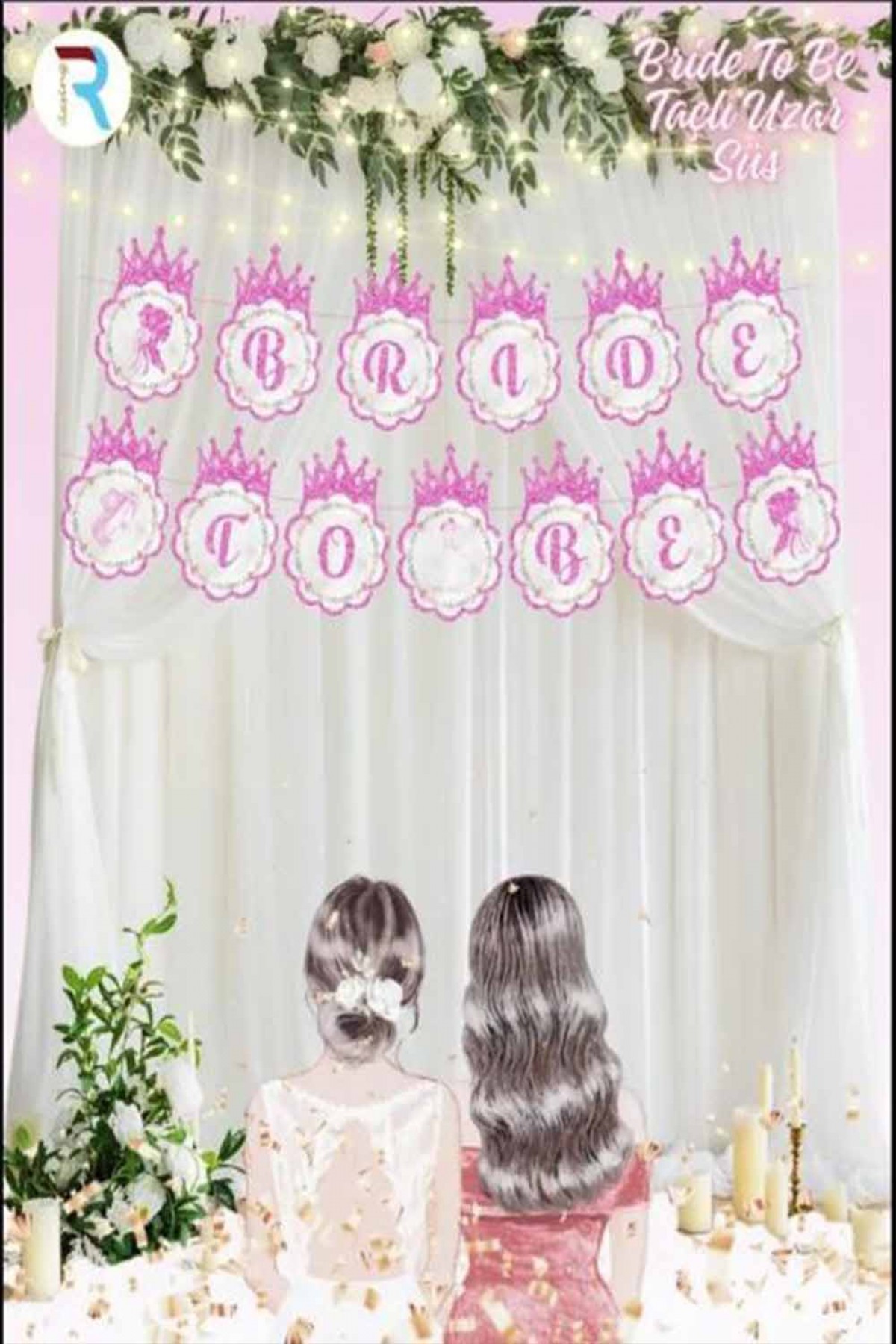 Bride To Be Taçlı Uzar Süs Pembe Bride To Be Taçlı Uzar Süs Pembe