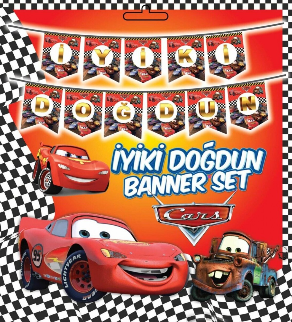 Cars İyiki Doğdun Karton Flama