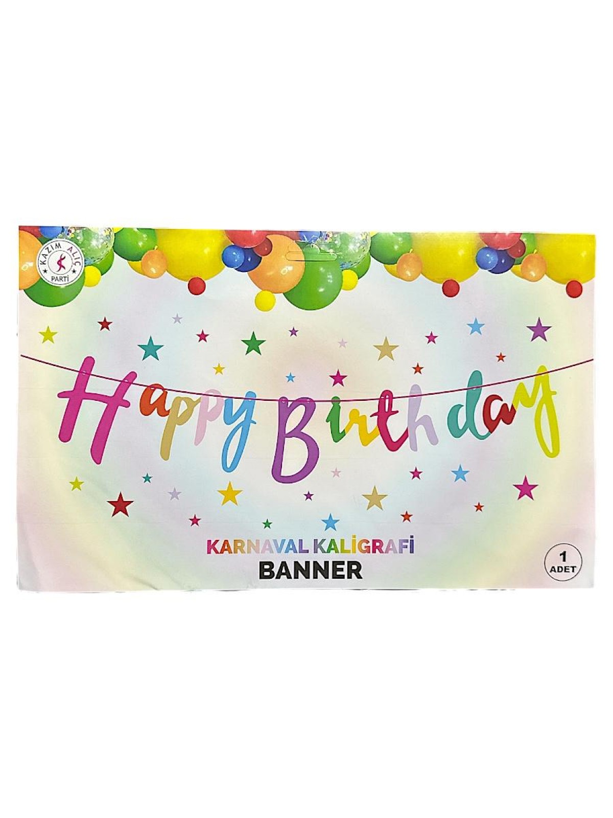 Gökkuşağı Happy Birthday Kaliğrafi Yazı Banner