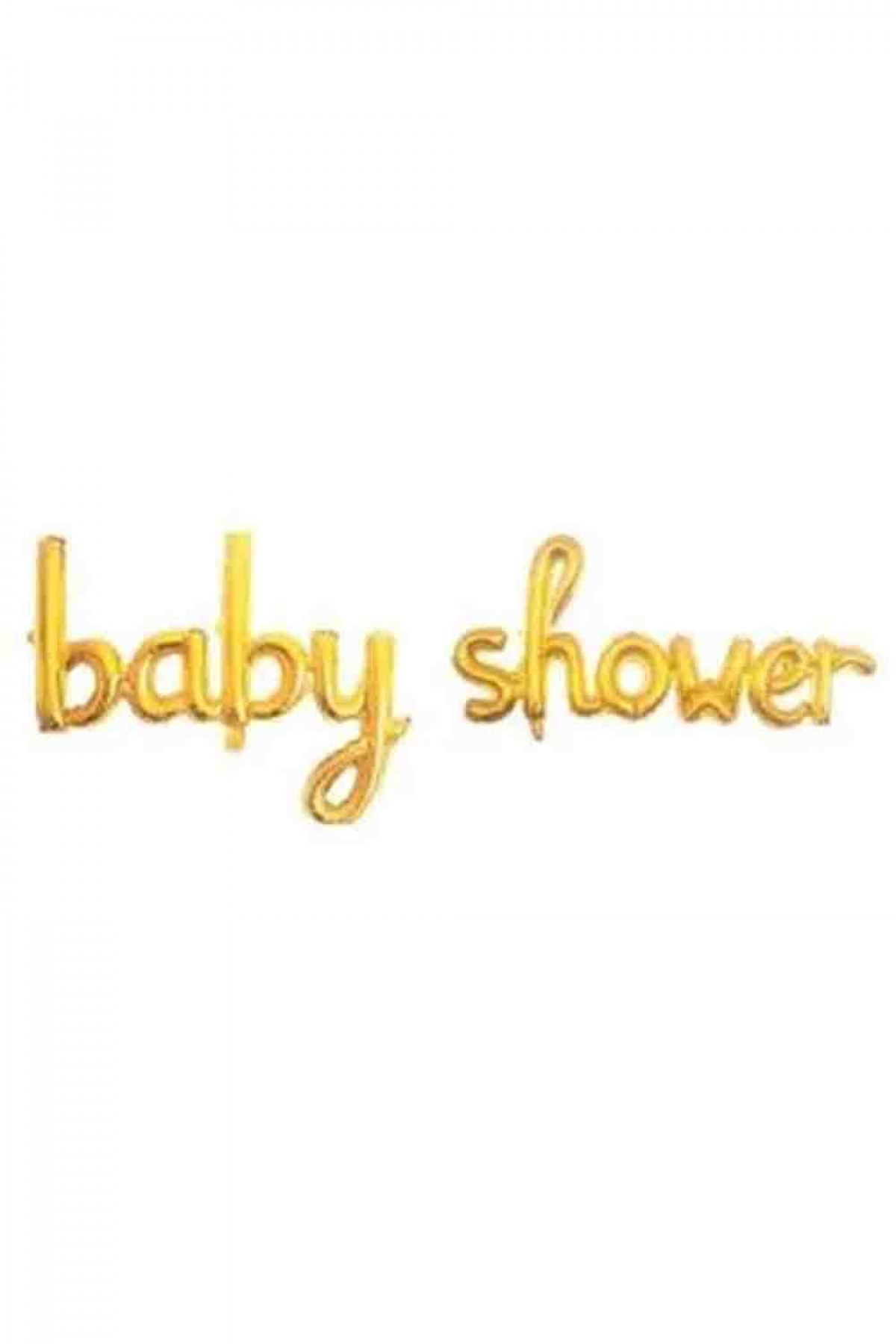 Gold Baby Shower El Yazısı Folyo Balon