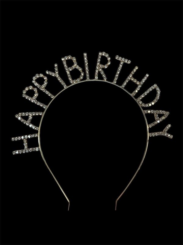 Gold Happy Birtyday Taç Taşlı Gold Happy Birtyday Taç Taşlı