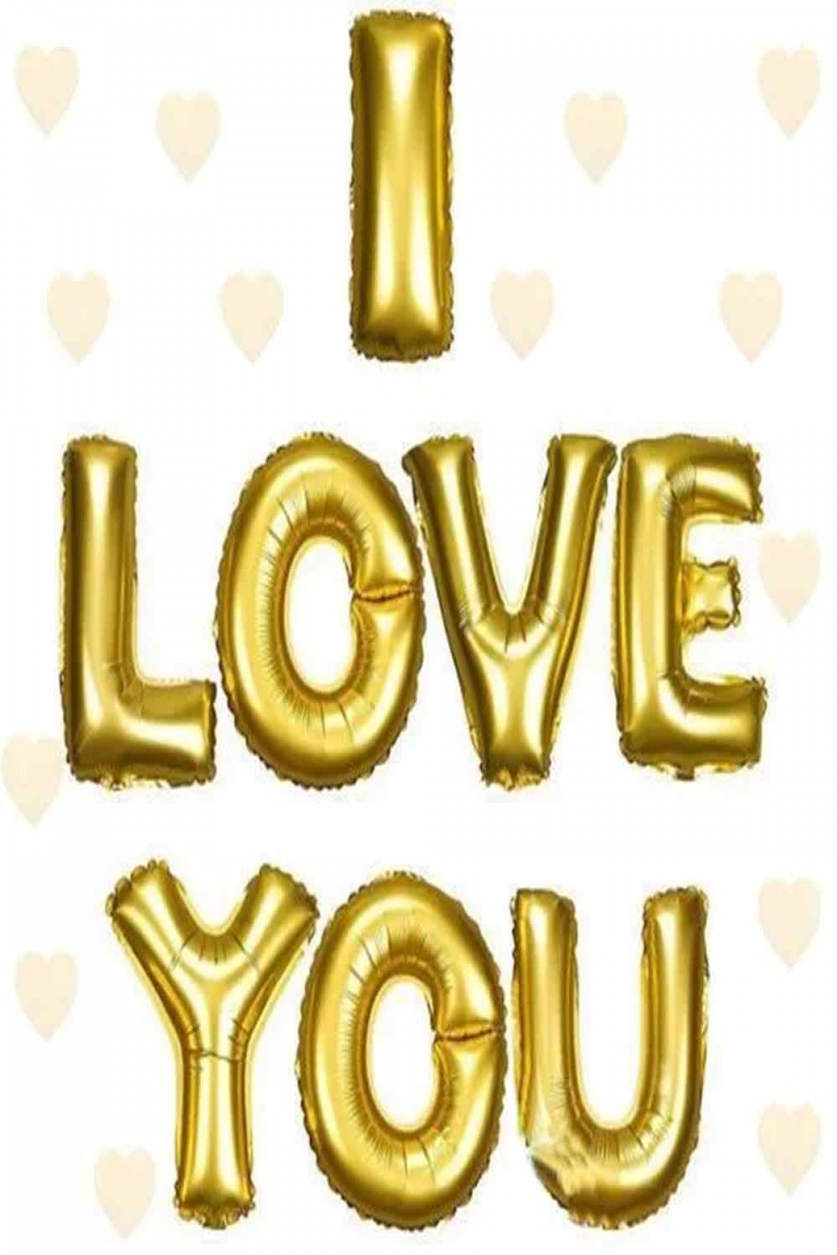Gold I Love You Folyo Balon
