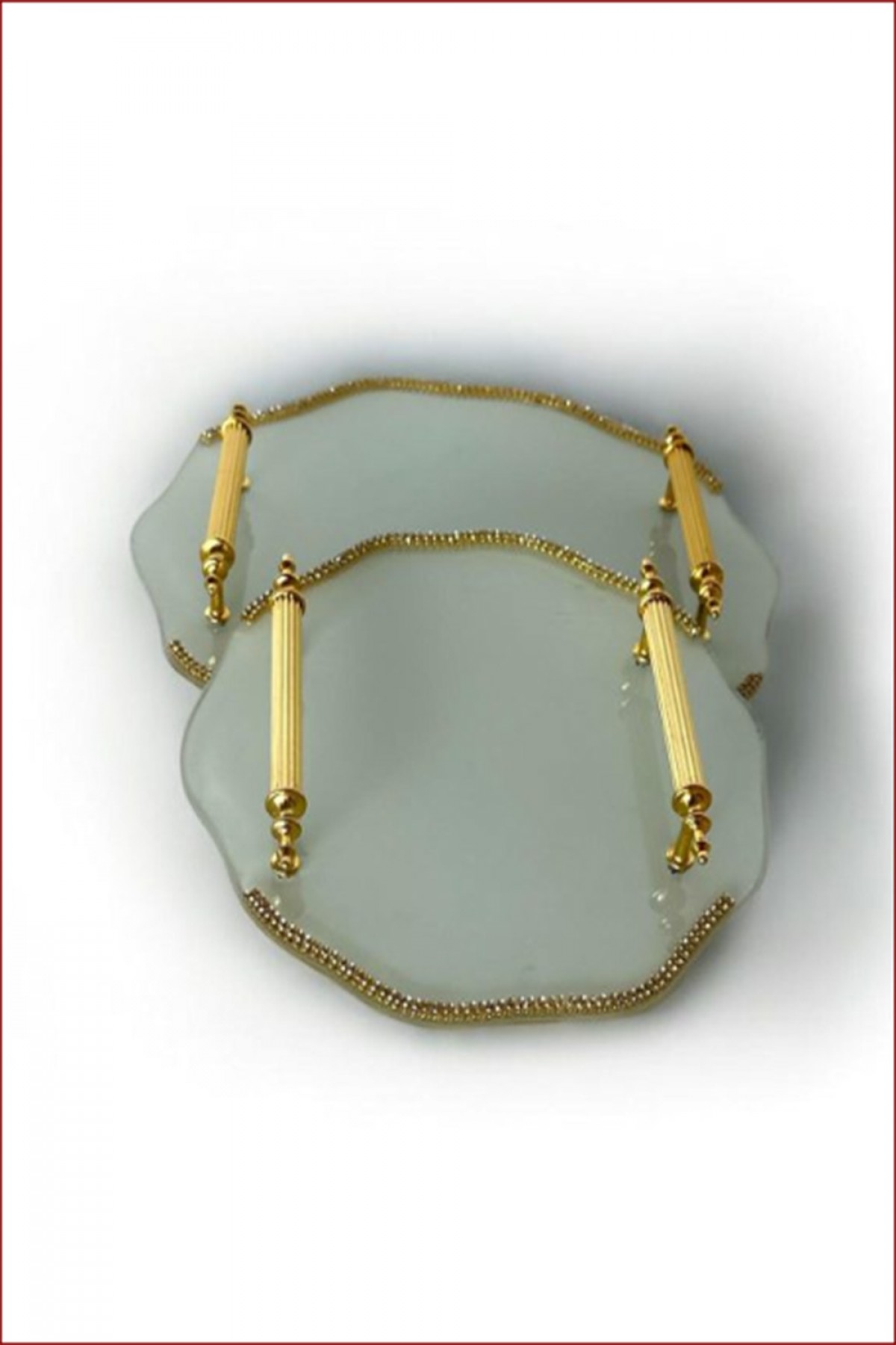 Gold Taşlı Beyaz Desen Sultan Model 2’li 5 Model