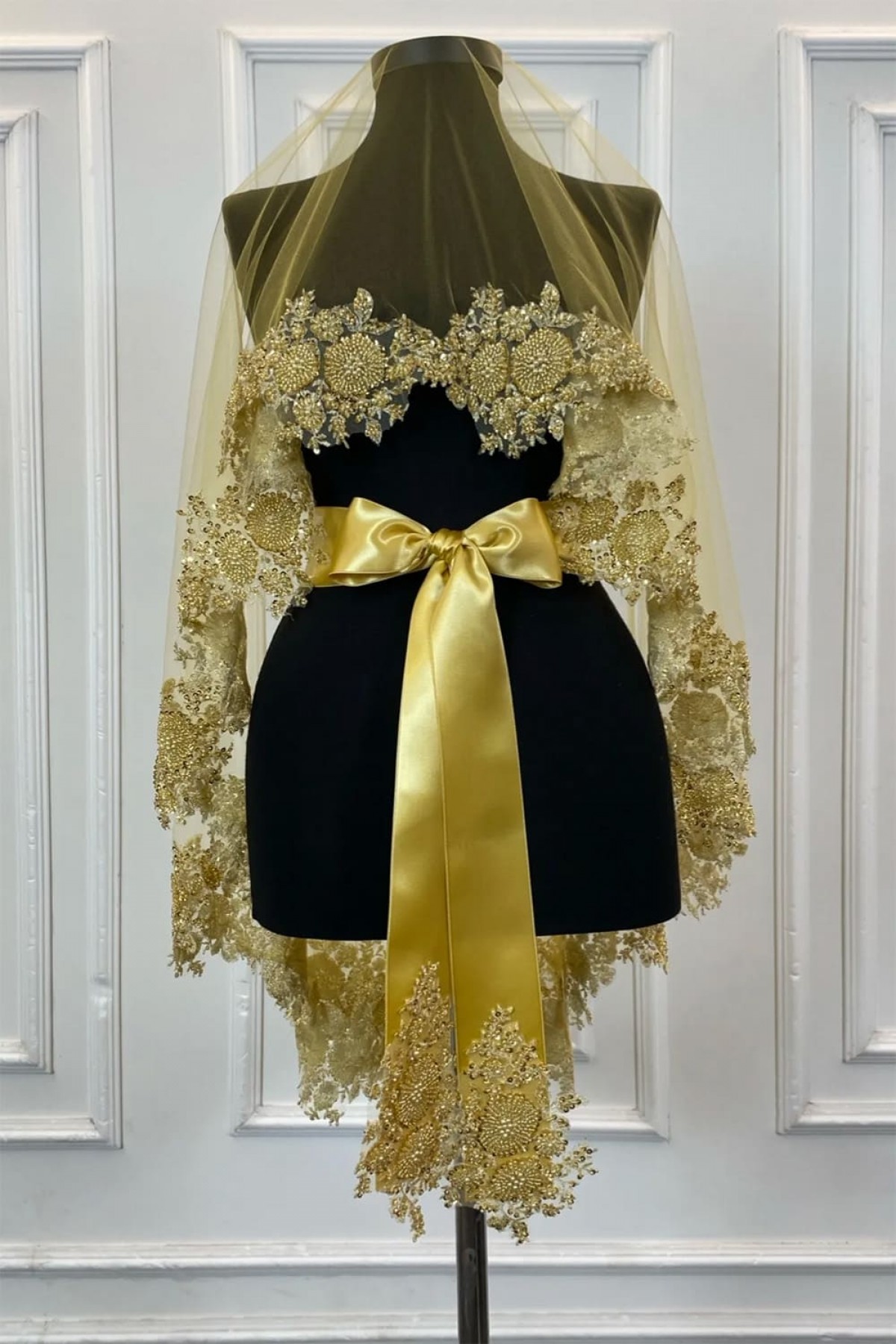 Gold Vip Gelin Duvak Seti