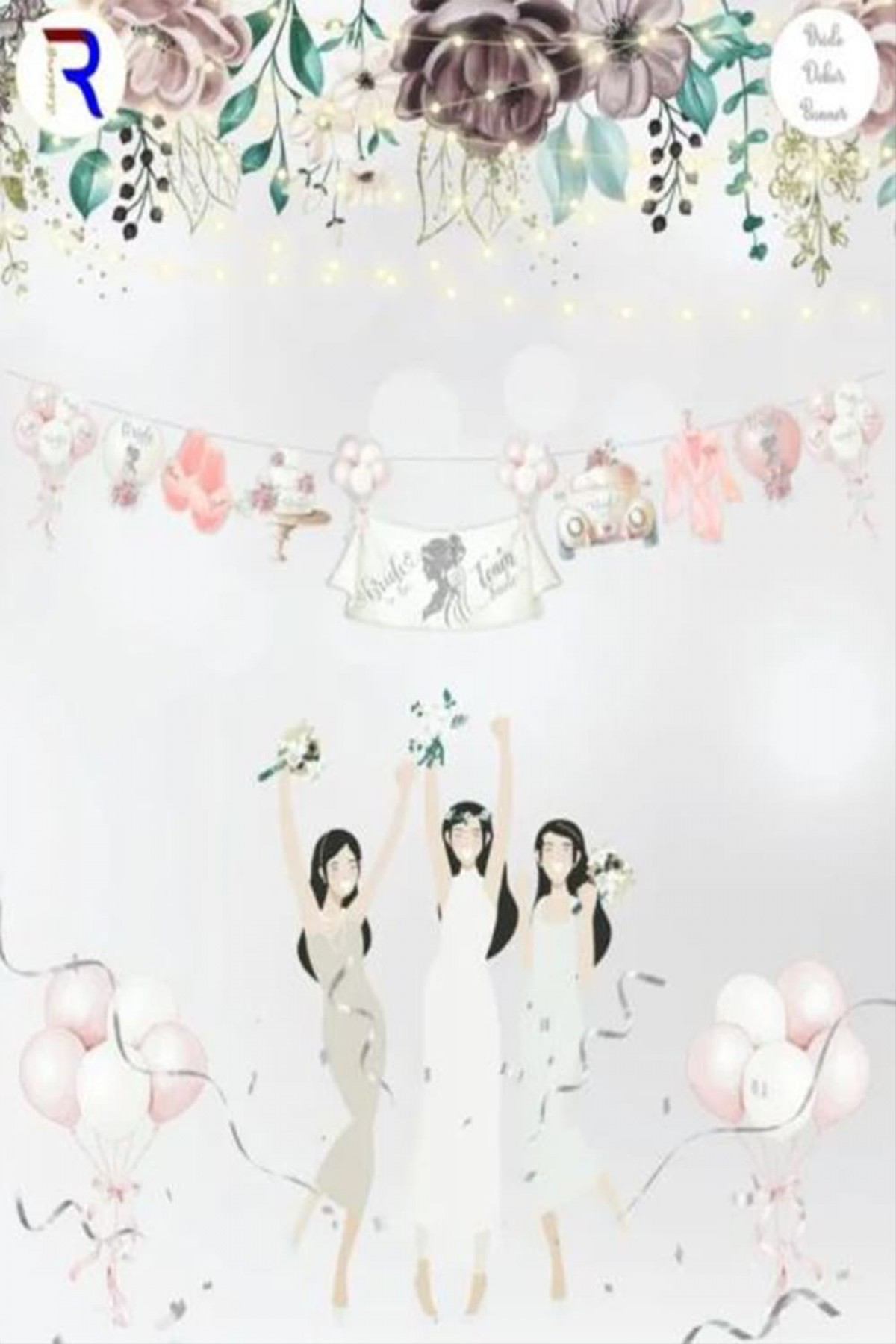 Gümüş Bride To Be Team Bride Duvar Dekor Süsü Gümüş Bride To Be Team Bride Duvar Dekor Süsü