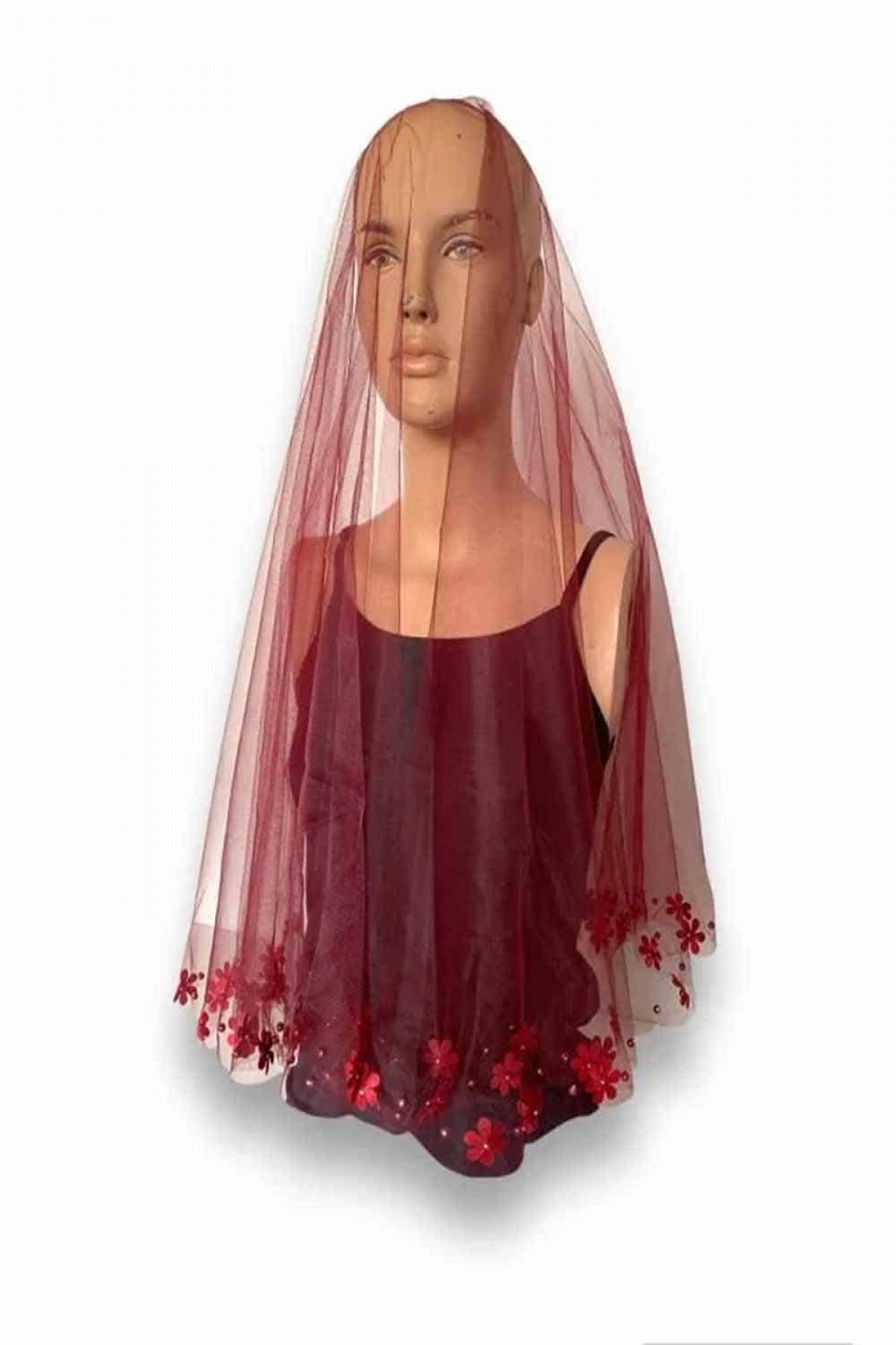 Hesaplı Lazerli İncili 3’lü Duvak Takımı