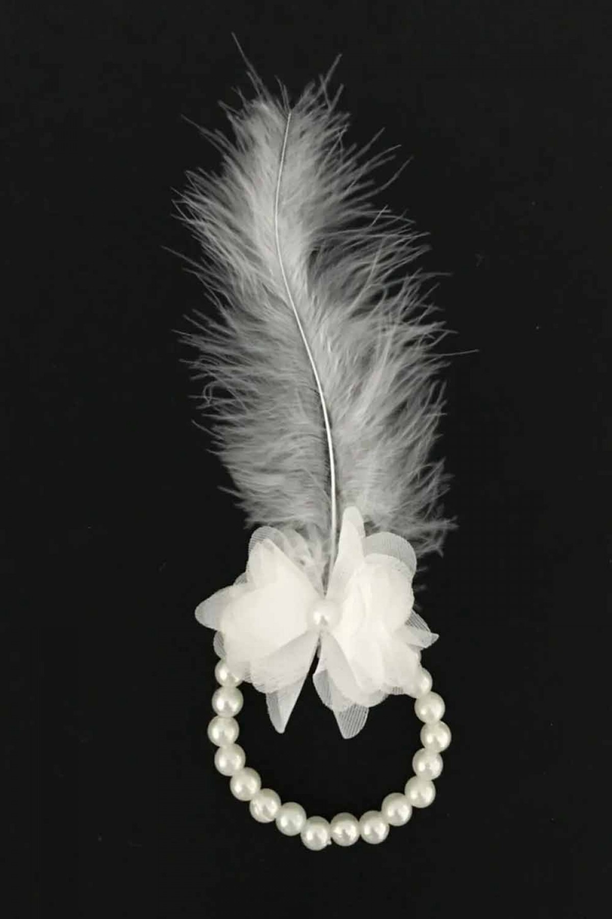 Lüks Saçaklı Yelpaze 140 Cm Beyaz