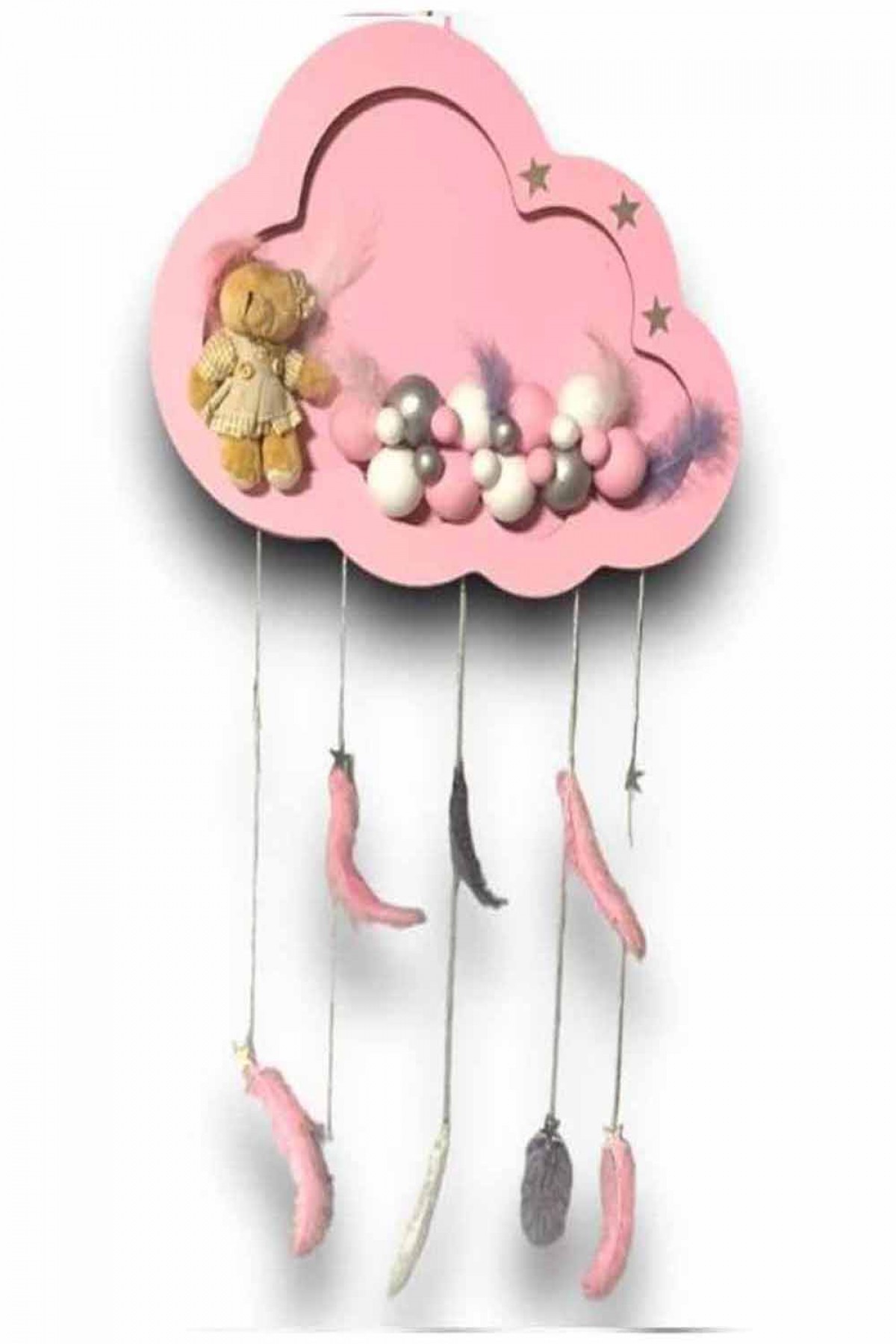 Kız – Ahşap Ledli Bulut Model Kapı Süsü