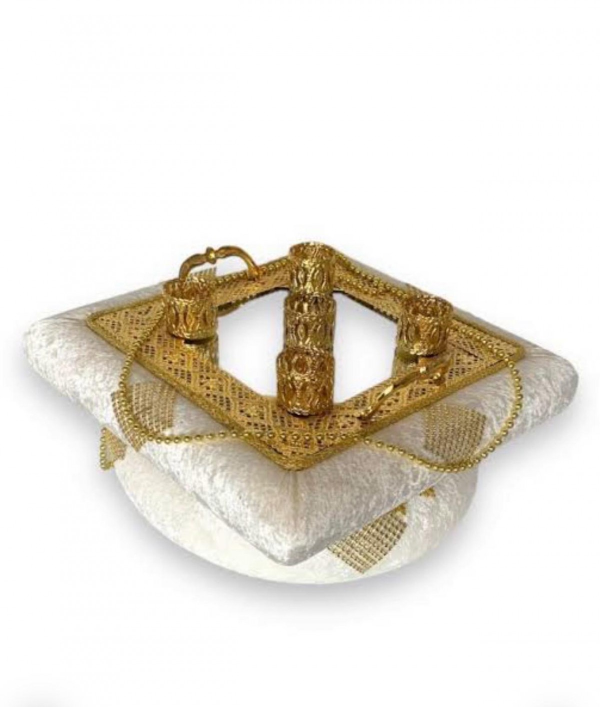 Kubbeli Kare Model Beyaz Lüks Sepet Takımı