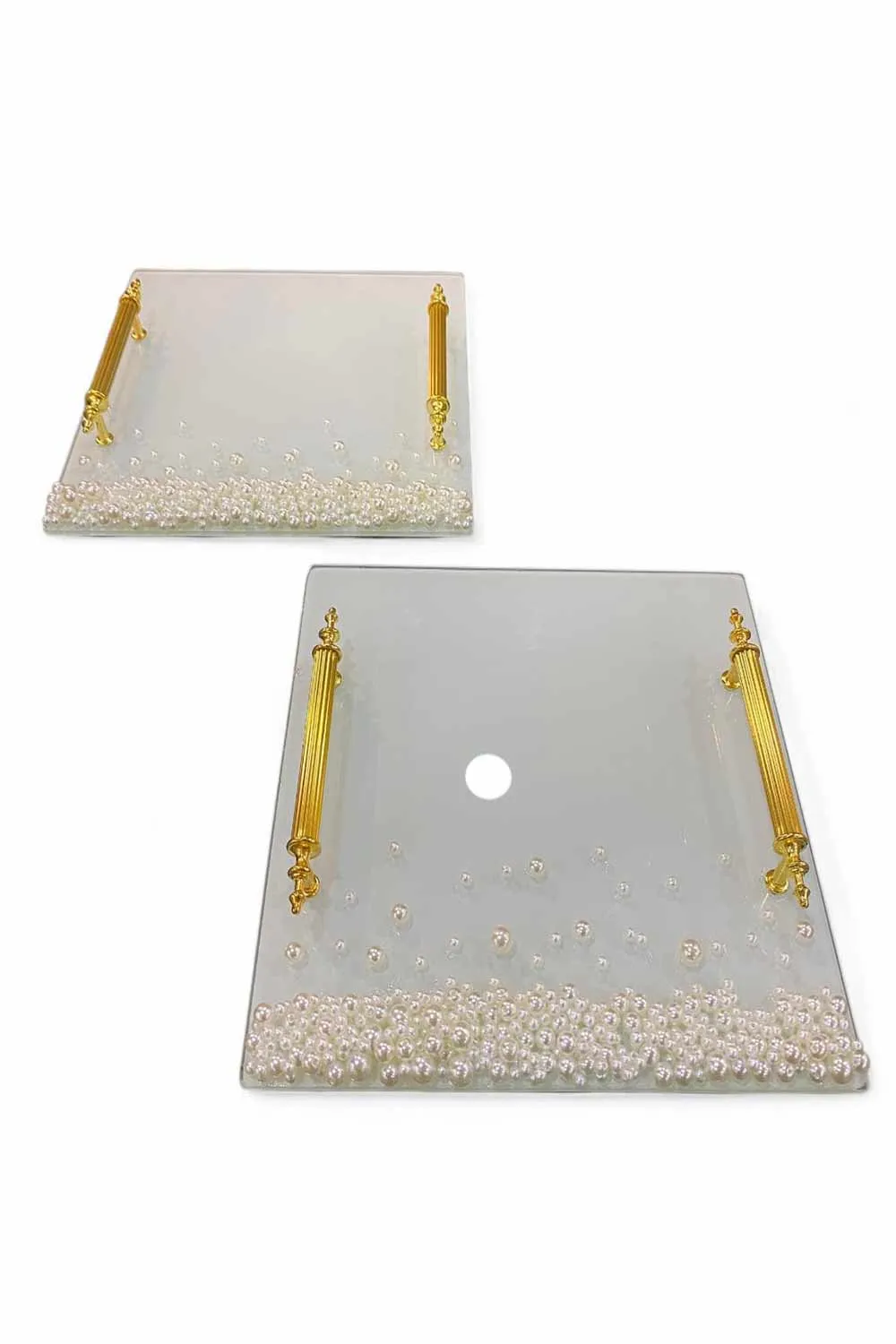 NİŞAN TEPSİSİ 2'Lİ NEFHA MODEL GOLD GÜMÜŞ