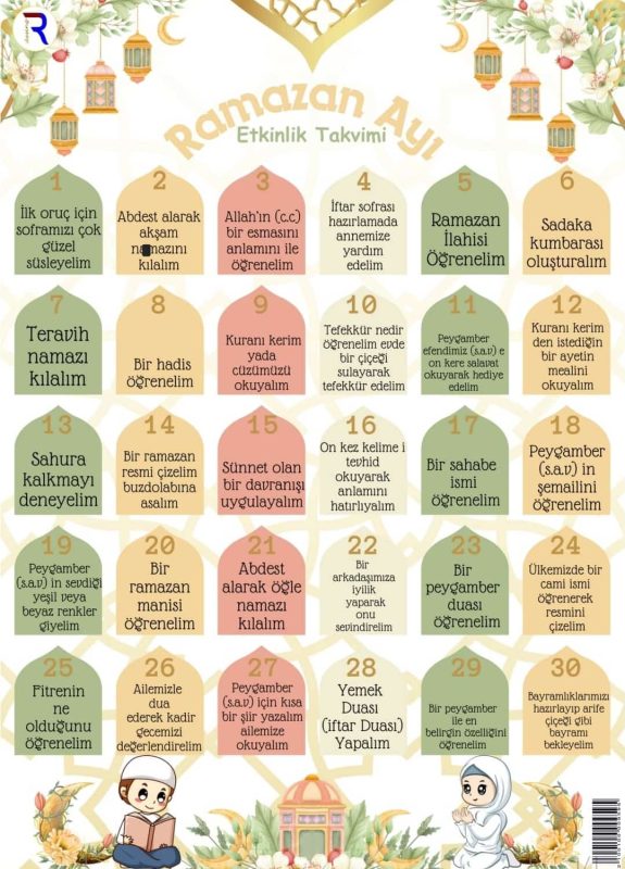 Ramazan Ayı Etkinlik Takvimi