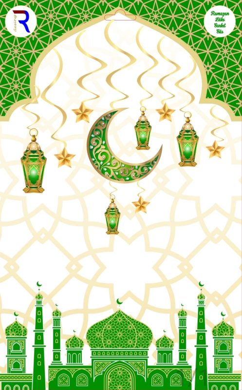 Ramazan Ayı Yeşil Hilal Sarkıt Süs Ramazan Ayı Yeşil Hilal Sarkıt Süs