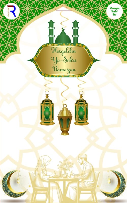 Ramazan Ayı Yeşil Minareli Sarkıt Süs