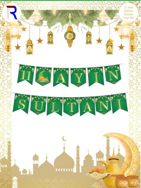 11 Ayın Sultanı Yeşil Ramazan Banner