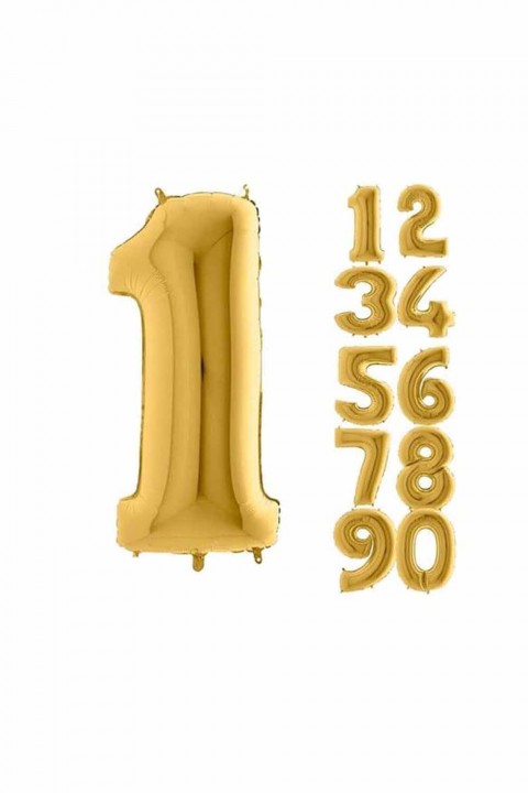 16” Folyo Rakam 40 Cm Gold Gümüş