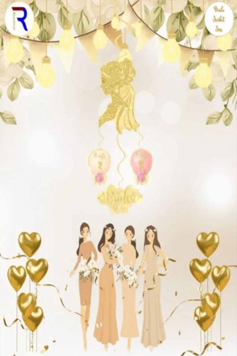 4’lü Tavan Sarkıt Bride To Be Gold