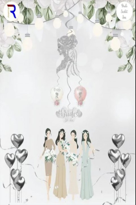 4’lü Tavan Sarkıt Bride To Be Gümüş