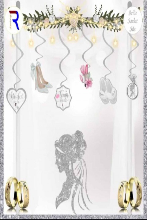 6’lı Gümüş Team Bride – Bride To Be  Tavan Sarkıt Süsü