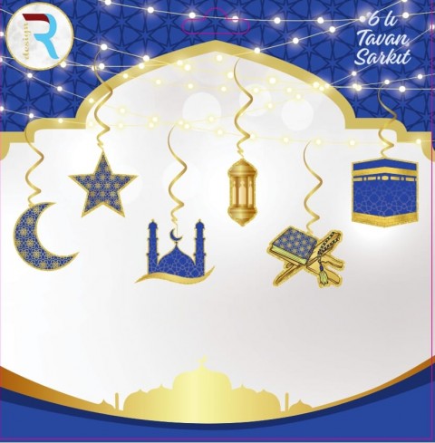 6’lı Ramazan Ayı Mavi Tavan Sarkıt