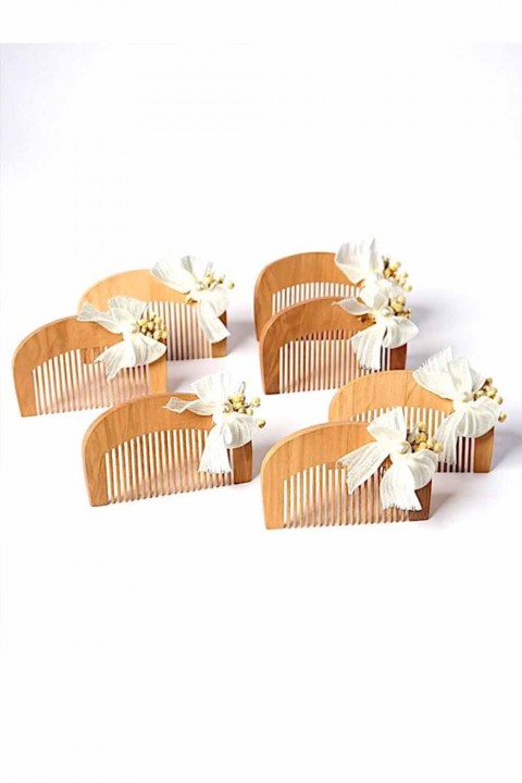 Ahşap Süslü Tarak 18’li