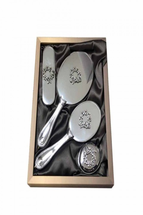 Ayna Tarak Lüks Gümüş Çelenk Takım