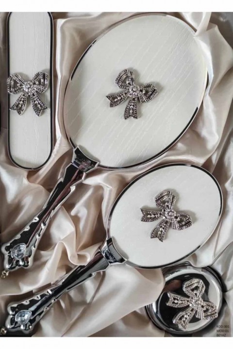 Ayna Tark Lüks İnci Kurdela Takım