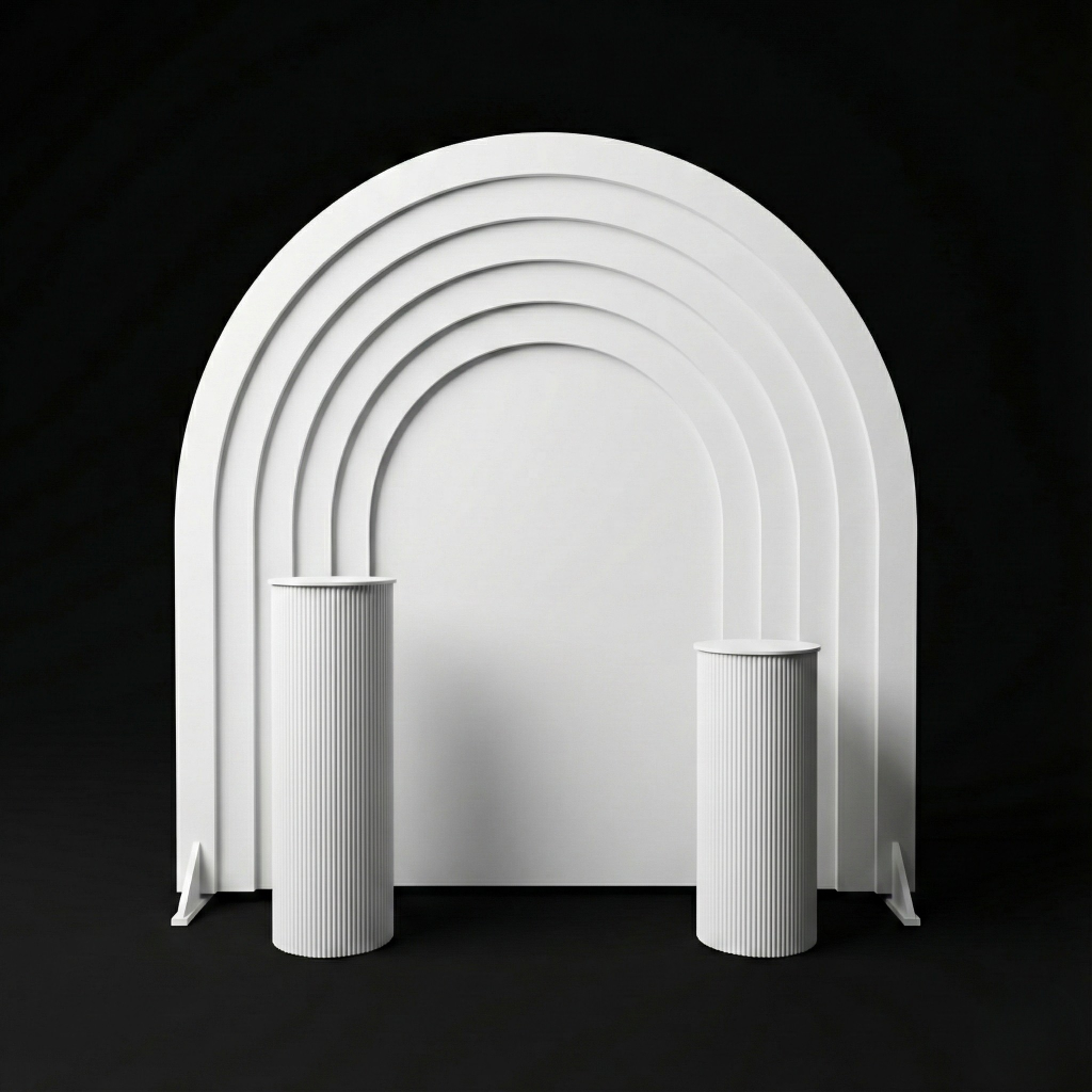 Beş Katlı Model Ahşap Arka Fon