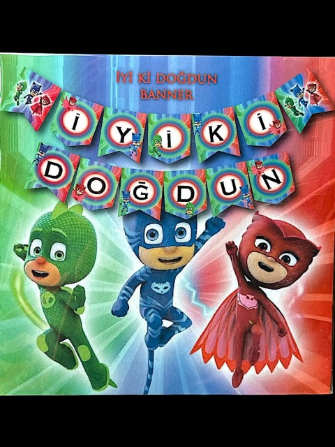 Bj Masks İyiki Doğdun Karton Flama