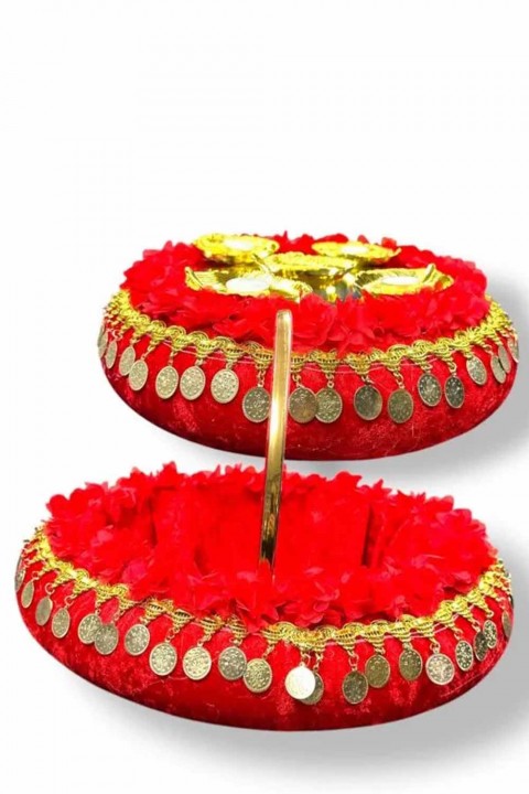 Kırmızı İnce Paralı  Sepet Takımı