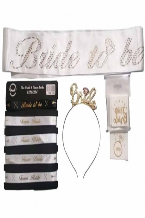 Bride Taşlı Set 4’lü Gold Gümüş