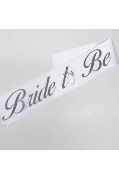 Bride To Be Beyaz Üzeri Gümüş İşleme