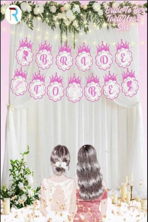 Bride To Be Taçlı Uzar Süs Pembe