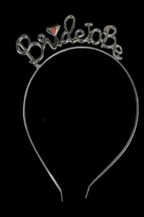 Bride To Be Yazılı Metal Gümüş Taç