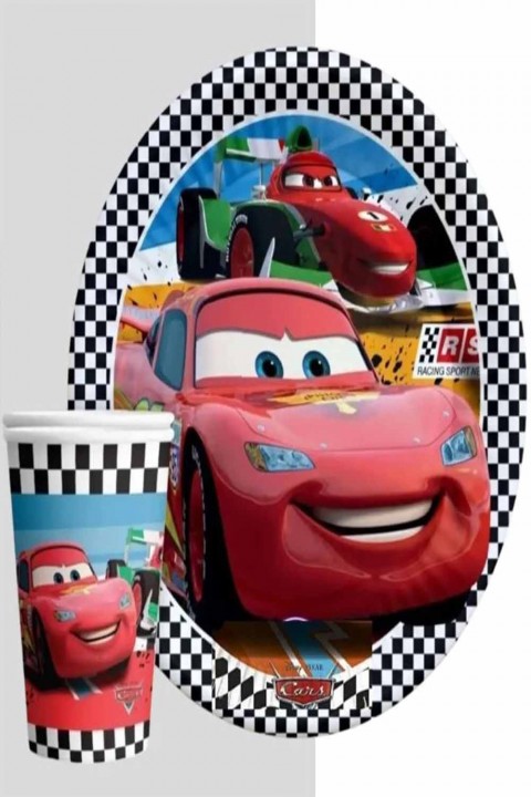 Cars Karakterli Tabak Bardak 8’li