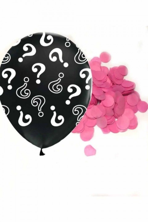 Cinsiyet Balonu Konfetili Pembe 18 İnç
